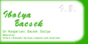 ibolya bacsek business card